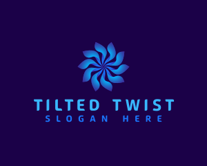 Floral Tech Swirl logo design