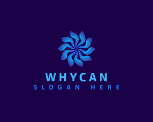 Whirl - Floral Tech Swirl logo design