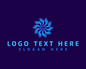 Floral Tech Swirl Logo