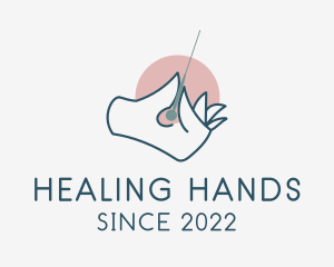 Needle Hand Acupuncture  logo design