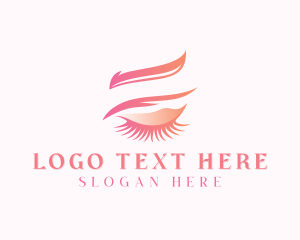 Aesthetician - Eyelash Eyebrow Beautician logo design