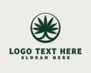 Drug - Premium Marijuana Plant logo design