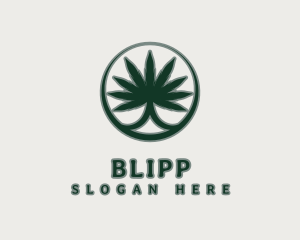 Oil - Premium Marijuana Plant logo design