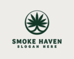 Premium Marijuana Plant logo design