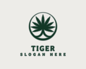 Cbd - Premium Marijuana Plant logo design