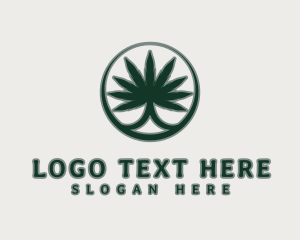 Oil - Premium Marijuana Plant logo design
