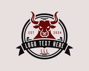 Ox - Western Rodeo Bull logo design