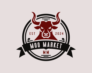 Bovine - Western Rodeo Bull logo design