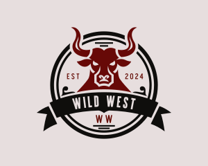 Western Rodeo Bull logo design