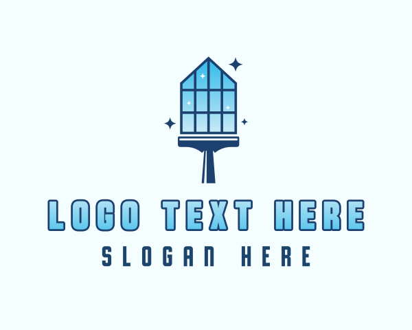 Window - Squeegee Window Cleaner logo design