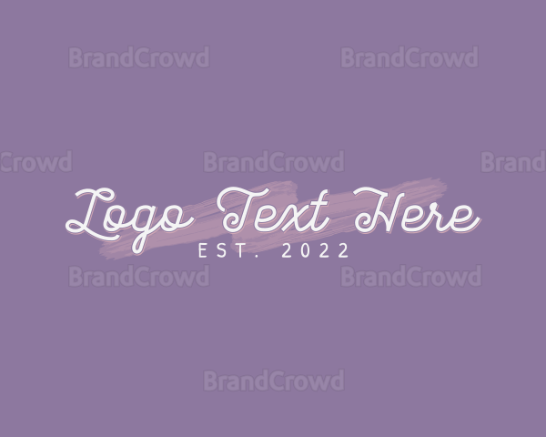 Handwritten Cosmetics Wordmark Logo