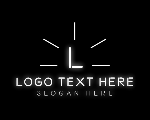 Text - Glowing Light Rays logo design
