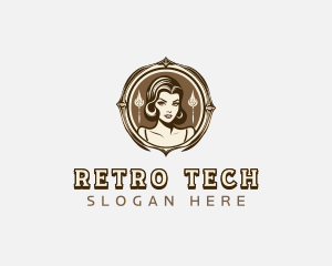 Retro Woman Cosmetics logo design