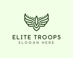 Winged Military Badge  logo design