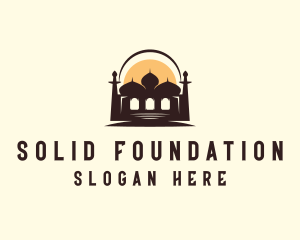 Structure - Mosque Architecture Structure logo design