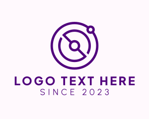 Astronomy - Purple Orbit Letter S logo design