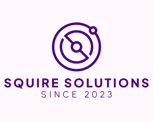 Purple Orbit Letter S logo design