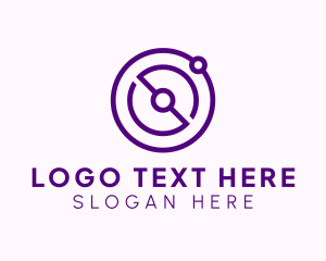 Purple Orbit Letter S Logo