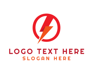 Thunder - Voltage Lightning Energy logo design