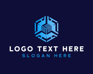 Digital Technology Cube logo design