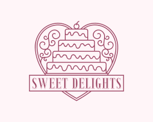 Heart Cake Confectionery logo design