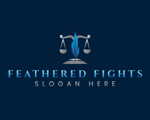 Feather Justice Scale logo design