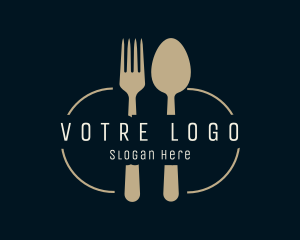 Spoon Fork Utensils Logo