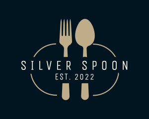 Spoon Fork Utensils logo design