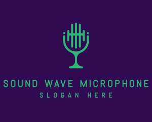 Sound Wave Mic logo design