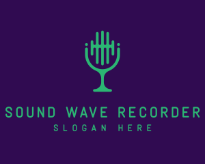 Sound Wave Mic logo design