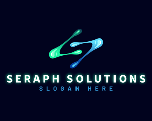 Digital Technology Letter S logo design