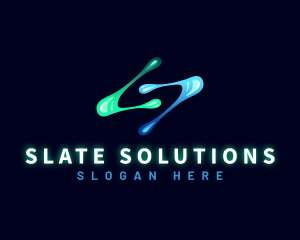 Digital Technology Letter S logo design