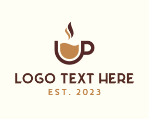 Caffeine - Modern Coffee Mug logo design