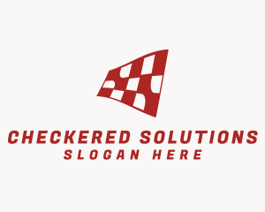 Checkered - Modern Racing Flag logo design