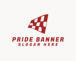 Modern Racing Flag logo design