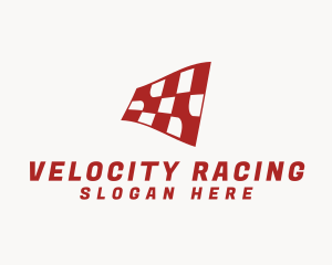 Modern Racing Flag logo design