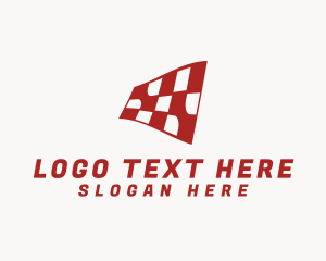 Company - Modern Racing Flag logo design