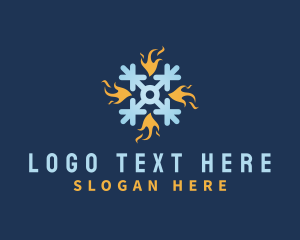 Cold - Industrial Fire Snowflake logo design