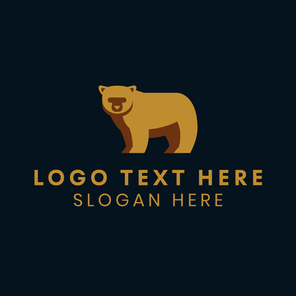 Standing Gold Bear Logo | BrandCrowd Logo Maker