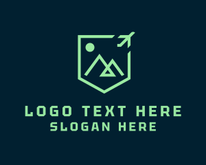 Travel - Airplane Travel Shield logo design