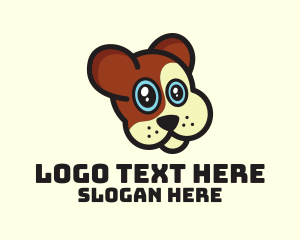 Cartoonish - Cute Dog Veterinary logo design