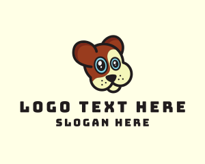 Pup - Cute Dog Veterinary logo design