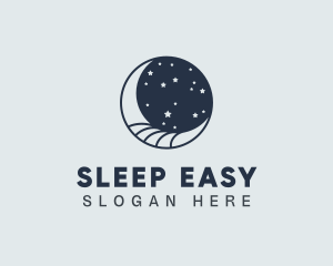 Night Sky Crescent Moon logo design