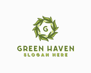 Organic Leafy Garden logo design