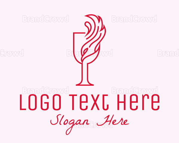 Flaming Wine Glass Logo