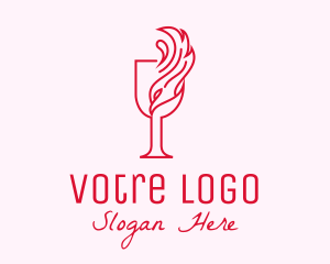Flaming Wine Glass Logo