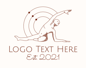 Stretching - Yoga Human Body logo design