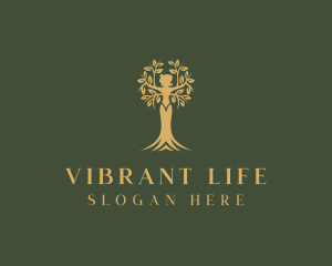 Wellness Woman Tree logo design