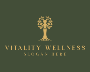 Wellness Woman Tree logo design