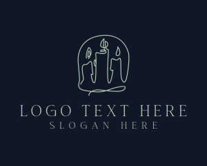 Light - Candle Spa Decoration logo design